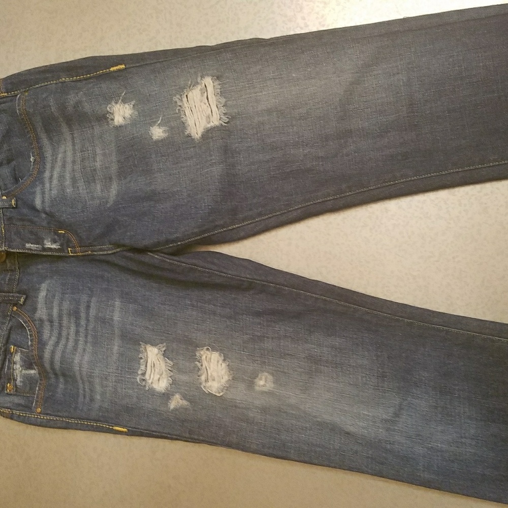 Stylish Denim Blue Boyfriend Jeans - Picture 4 of 6